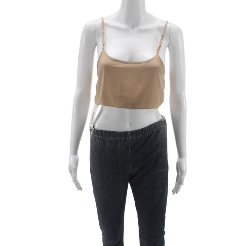 Alexis Womens Beige Scoop Neck Sleeveless Solid Blouse Size XS